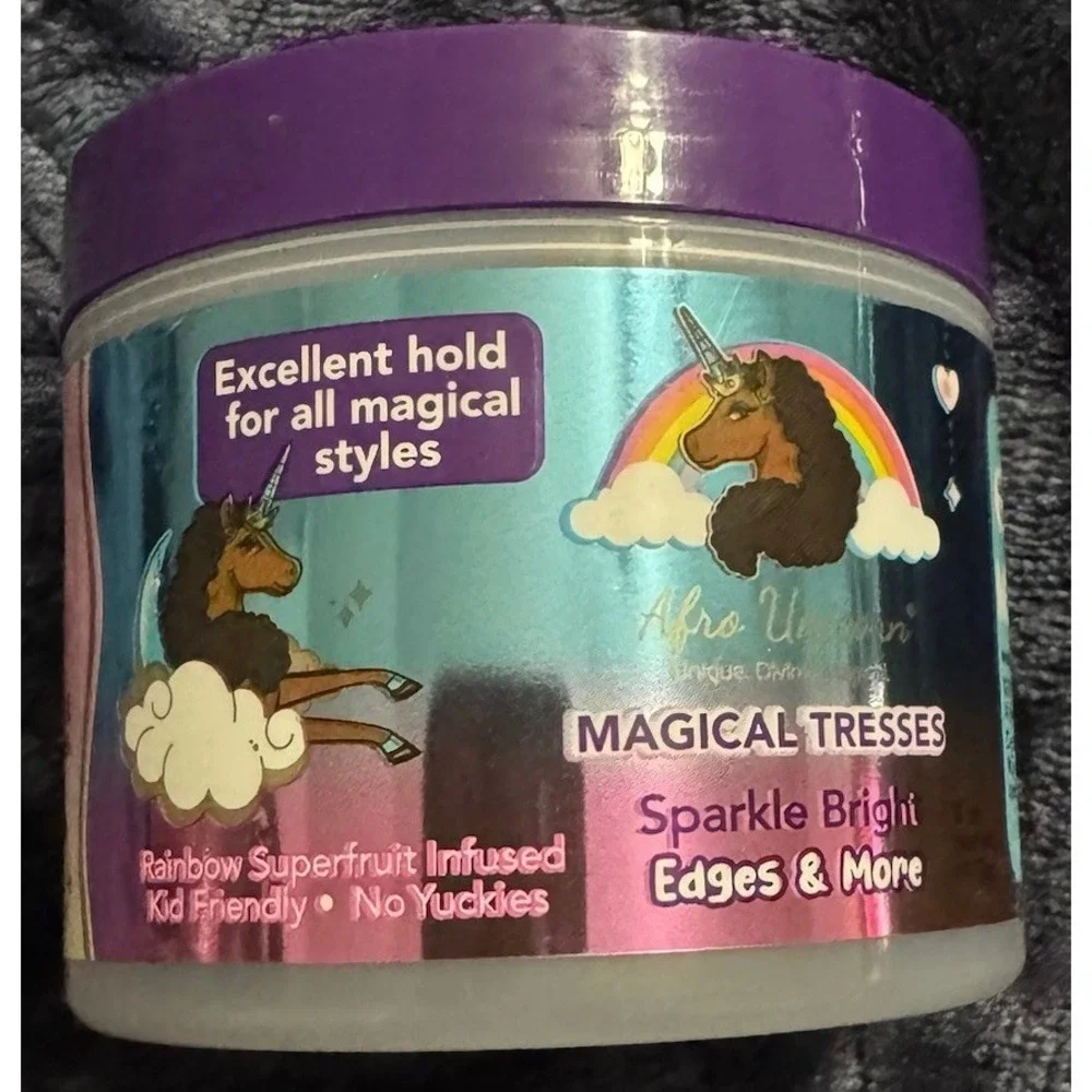 NEW Afro Unicorn Magical Tresses Edge Control Sparkle Bright 3 Pack 4oz Each